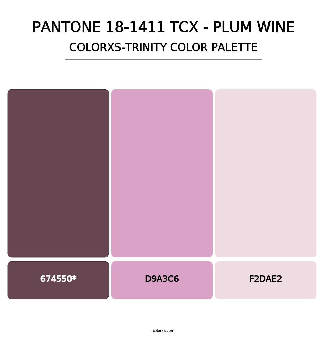 PANTONE 18-1411 TCX - Plum Wine - Colorxs Trinity Palette