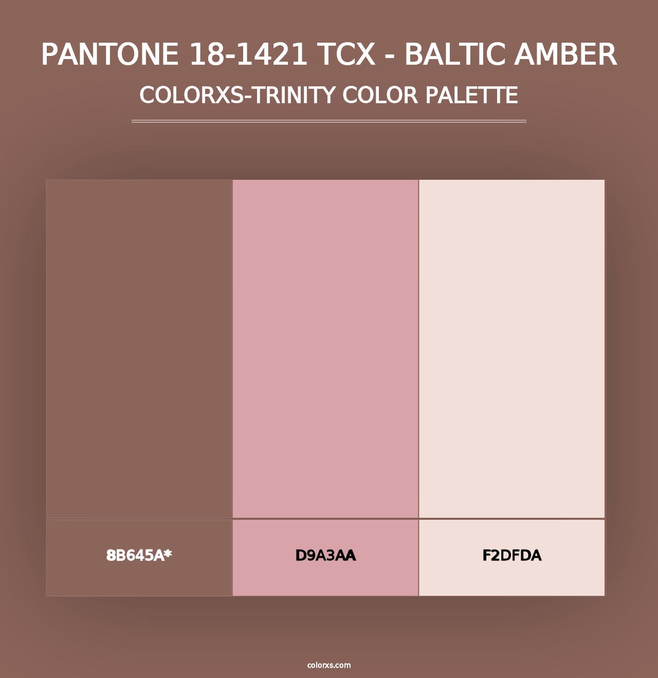 PANTONE 18-1421 TCX - Baltic Amber - Colorxs Trinity Palette