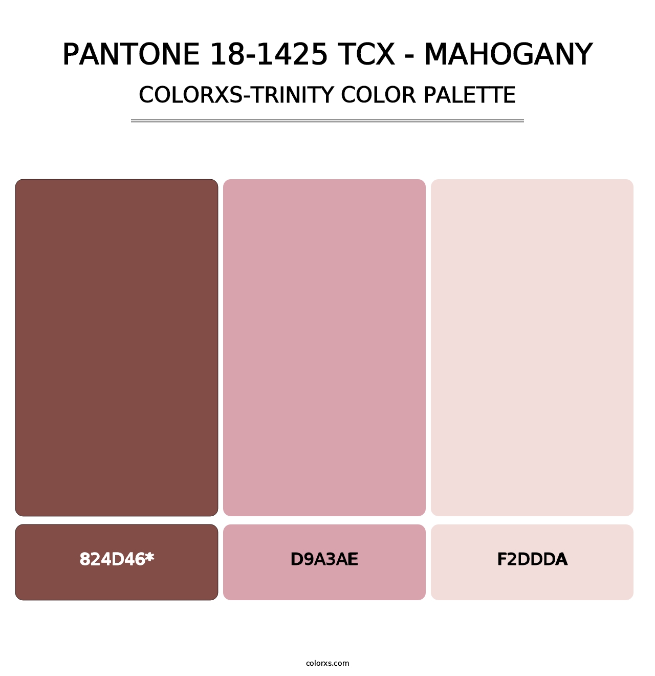 PANTONE 18-1425 TCX - Mahogany - Colorxs Trinity Palette