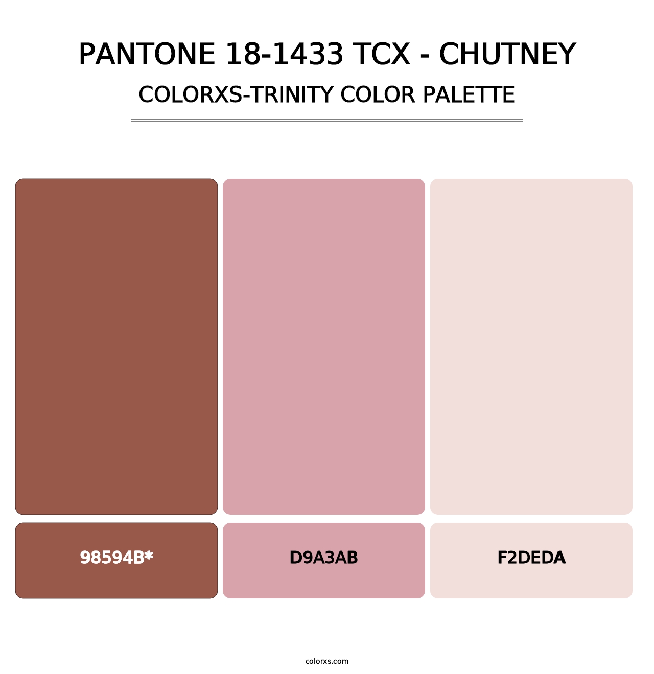 PANTONE 18-1433 TCX - Chutney - Colorxs Trinity Palette