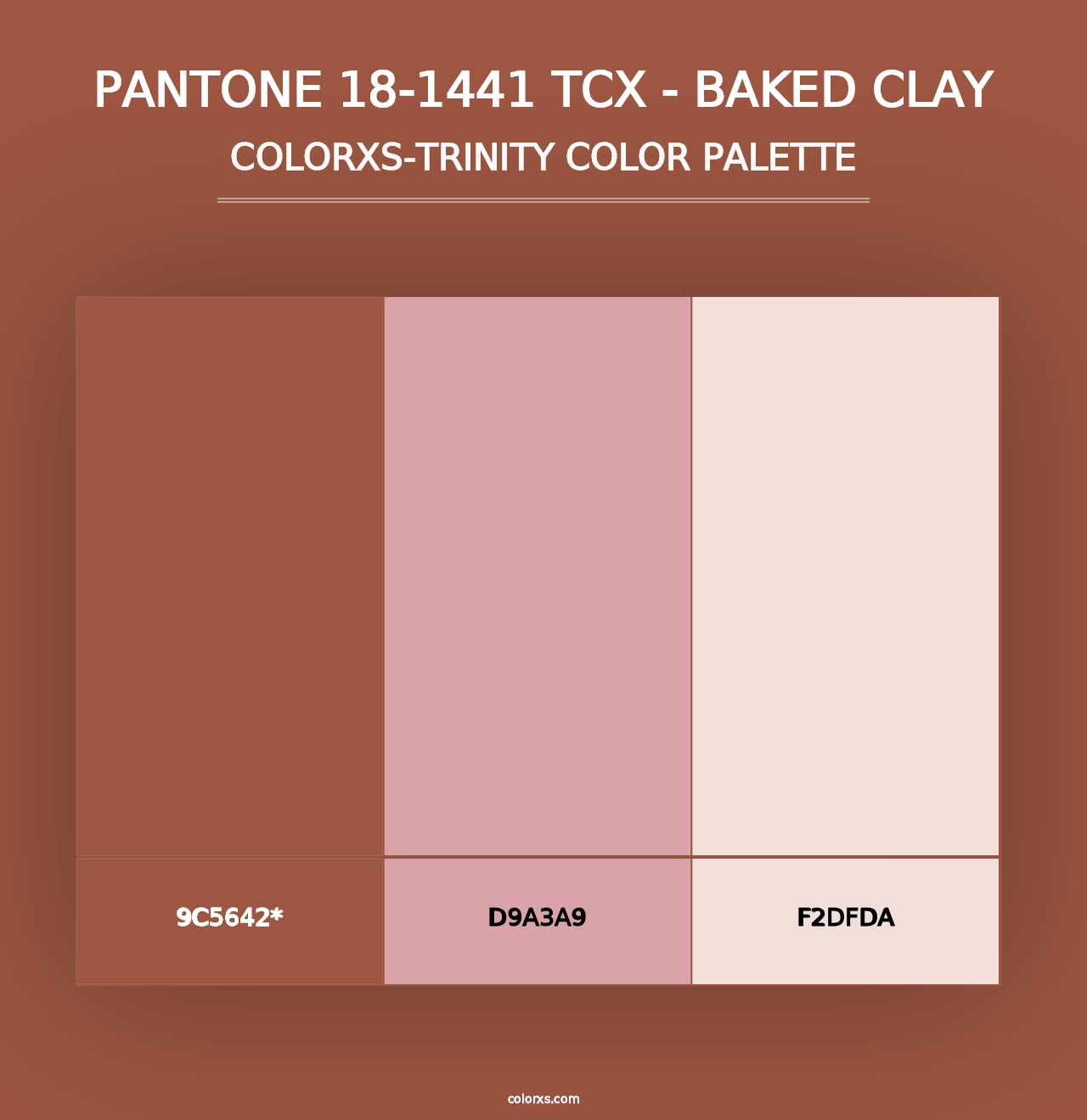 PANTONE 18-1441 TCX - Baked Clay - Colorxs Trinity Palette