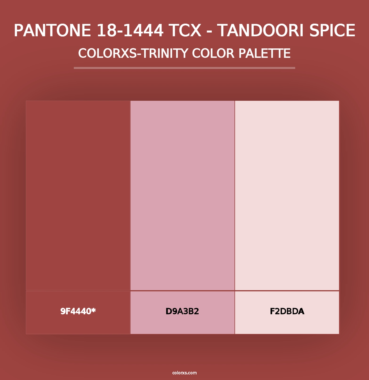 PANTONE 18-1444 TCX - Tandoori Spice - Colorxs Trinity Palette