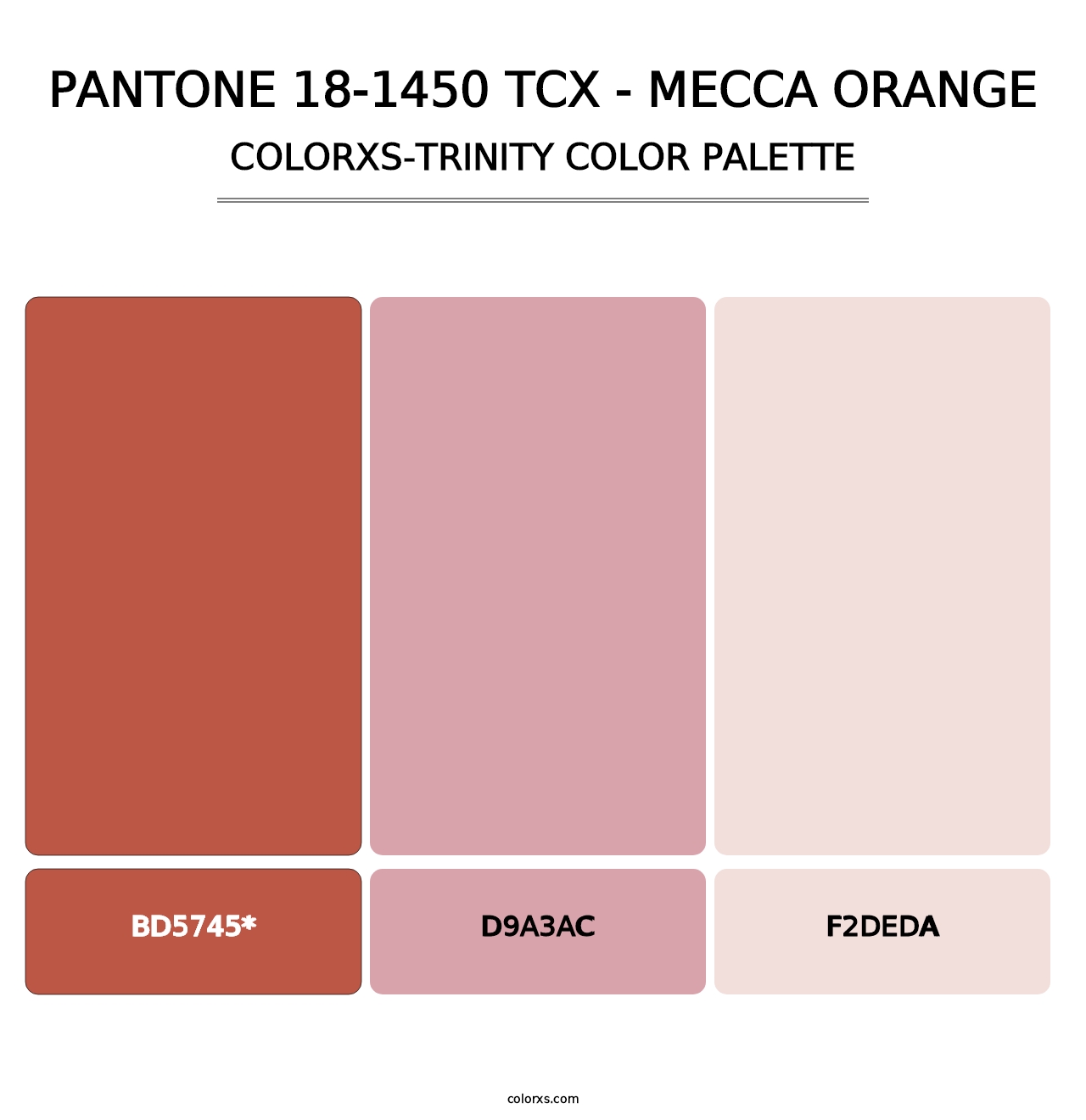 PANTONE 18-1450 TCX - Mecca Orange - Colorxs Trinity Palette