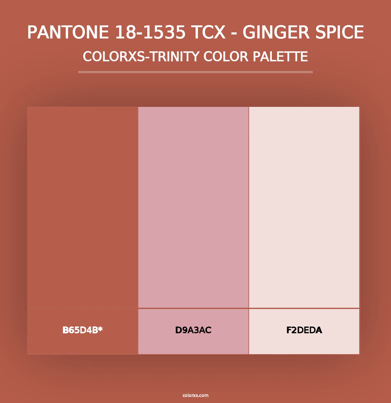 PANTONE 18-1535 TCX - Ginger Spice - Colorxs Trinity Palette