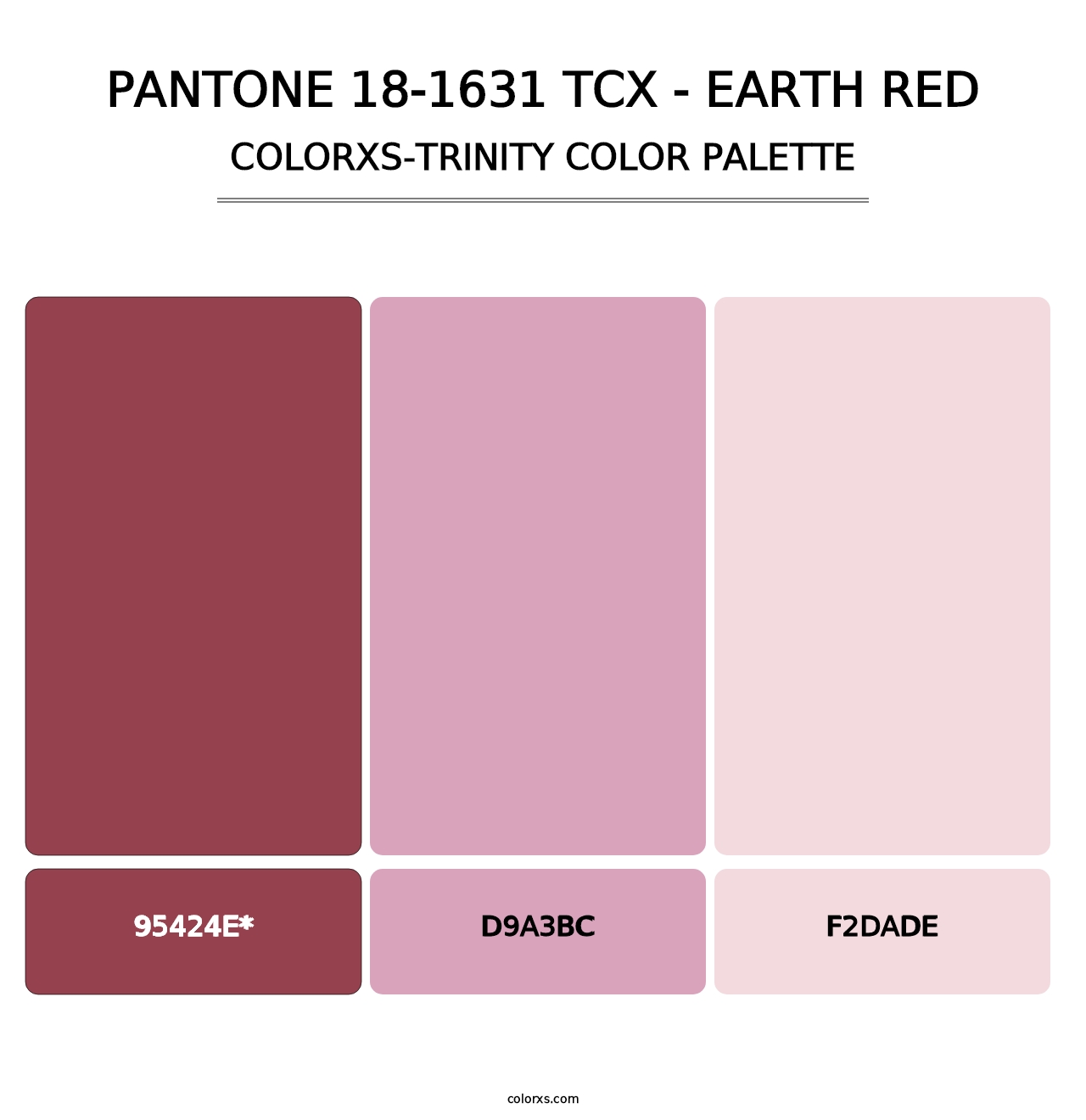 PANTONE 18-1631 TCX - Earth Red - Colorxs Trinity Palette