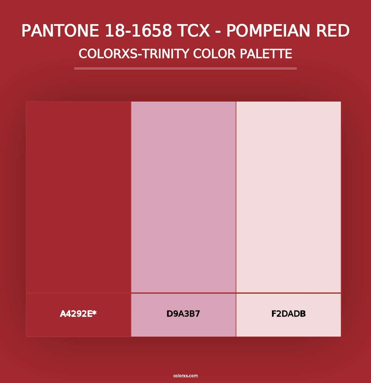 PANTONE 18-1658 TCX - Pompeian Red - Colorxs Trinity Palette