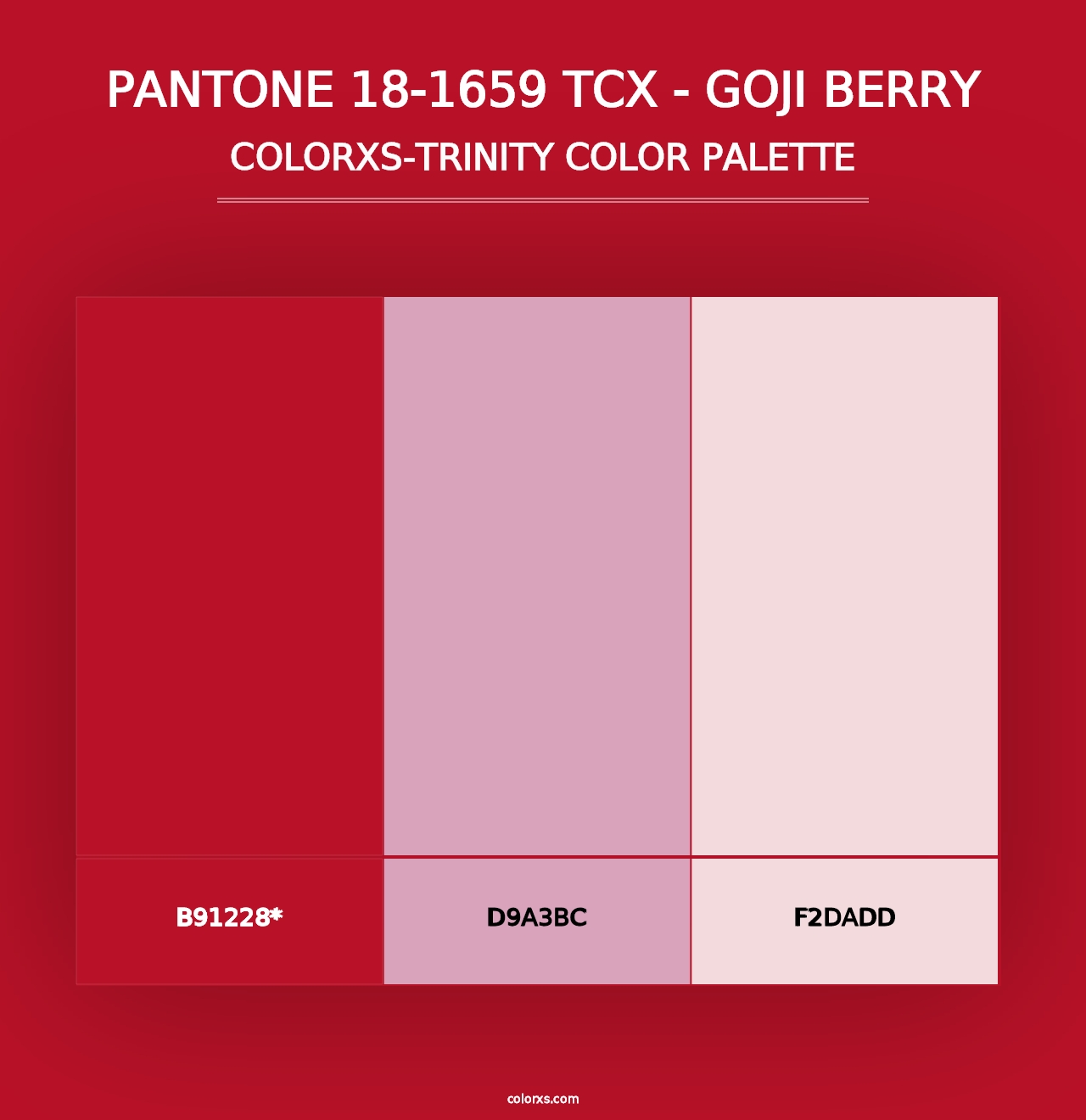 PANTONE 18-1659 TCX - Goji Berry - Colorxs Trinity Palette