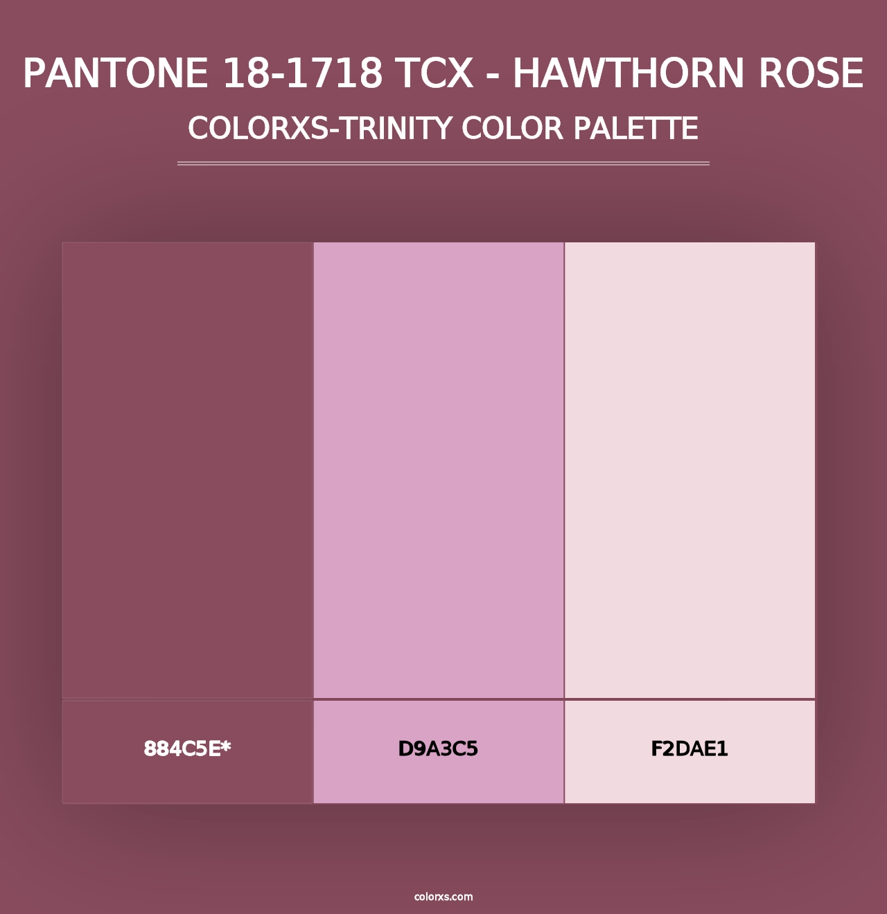 PANTONE 18-1718 TCX - Hawthorn Rose - Colorxs Trinity Palette