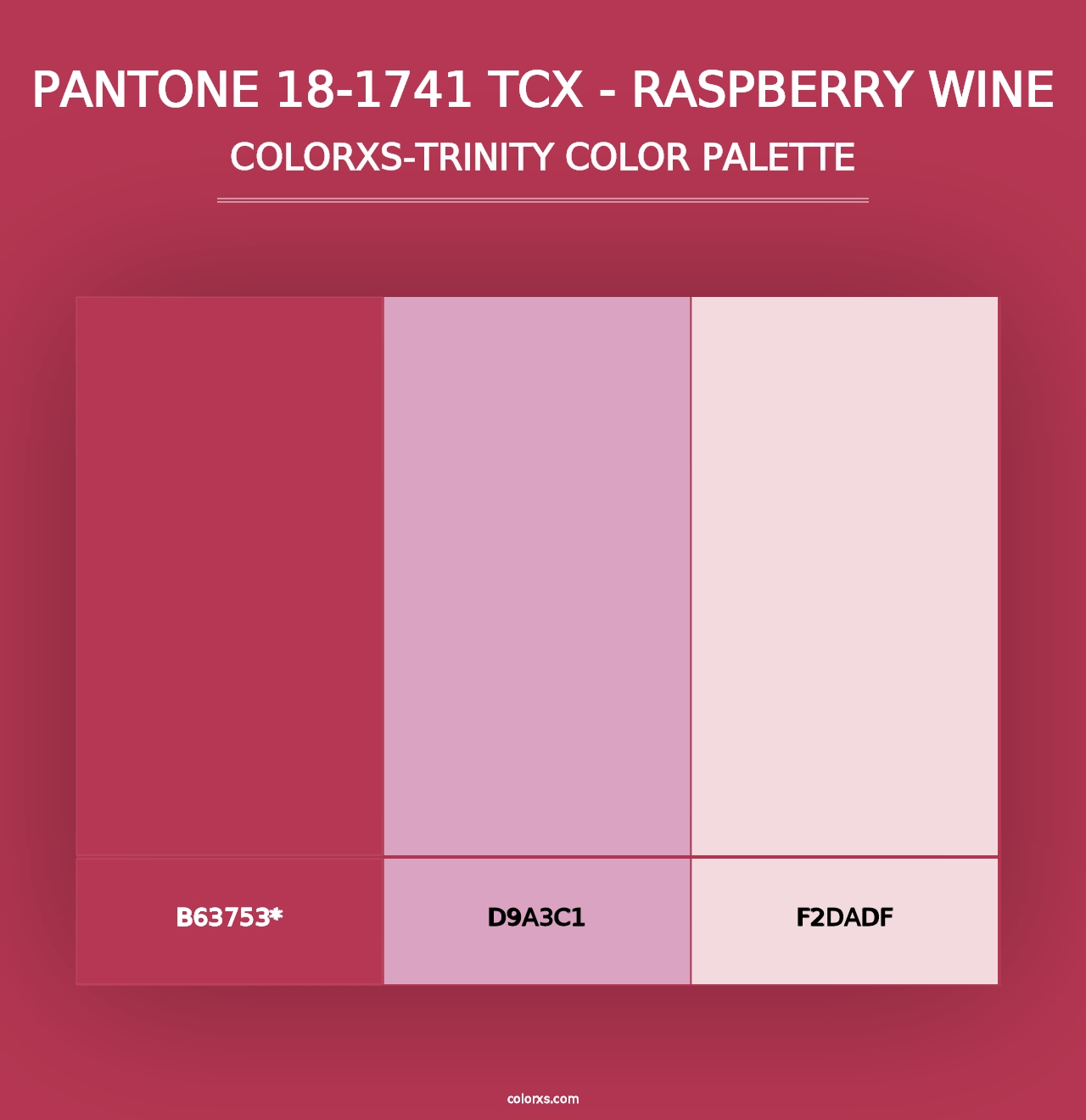 PANTONE 18-1741 TCX - Raspberry Wine - Colorxs Trinity Palette