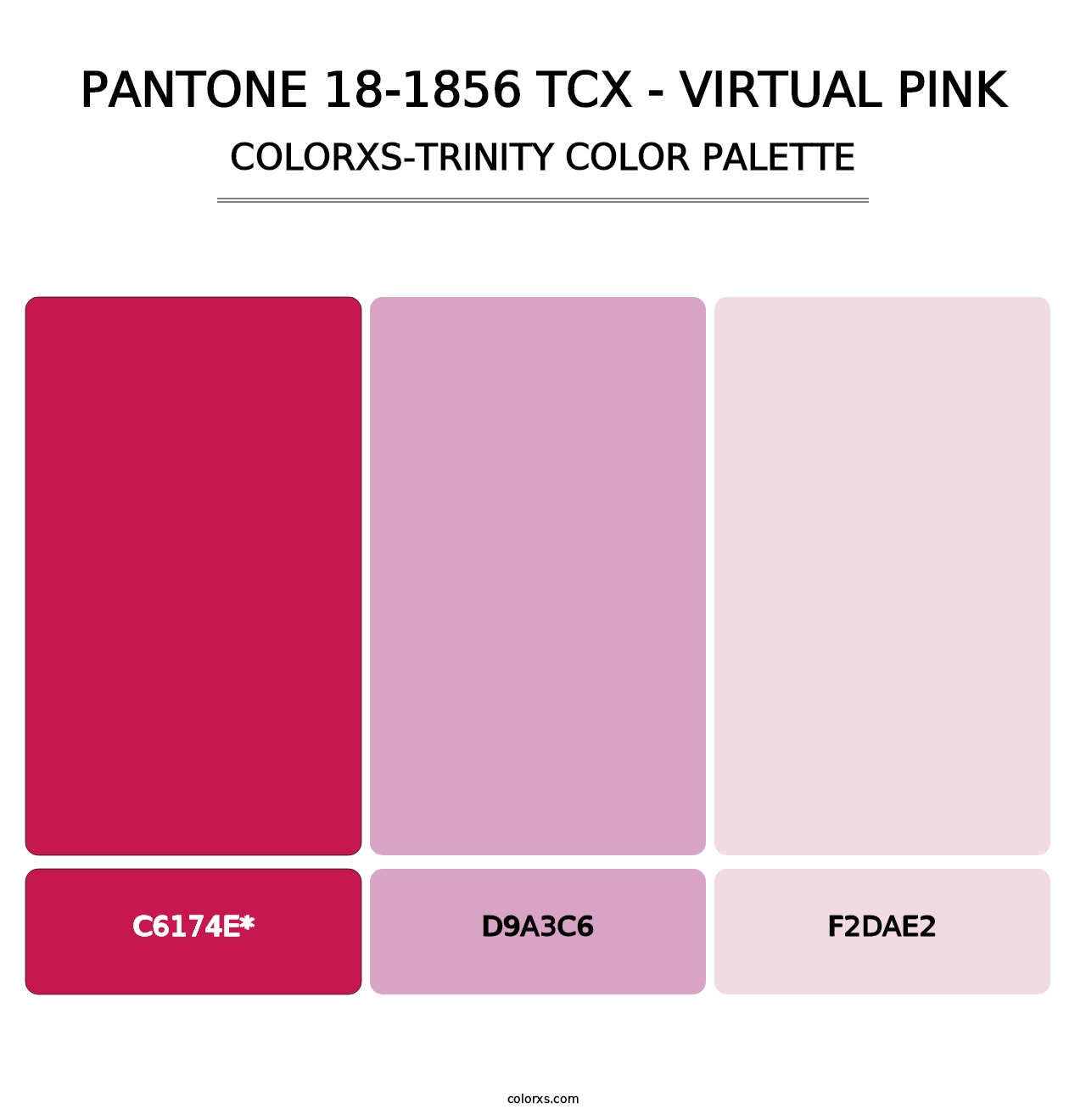 PANTONE 18-1856 TCX - Virtual Pink - Colorxs Trinity Palette