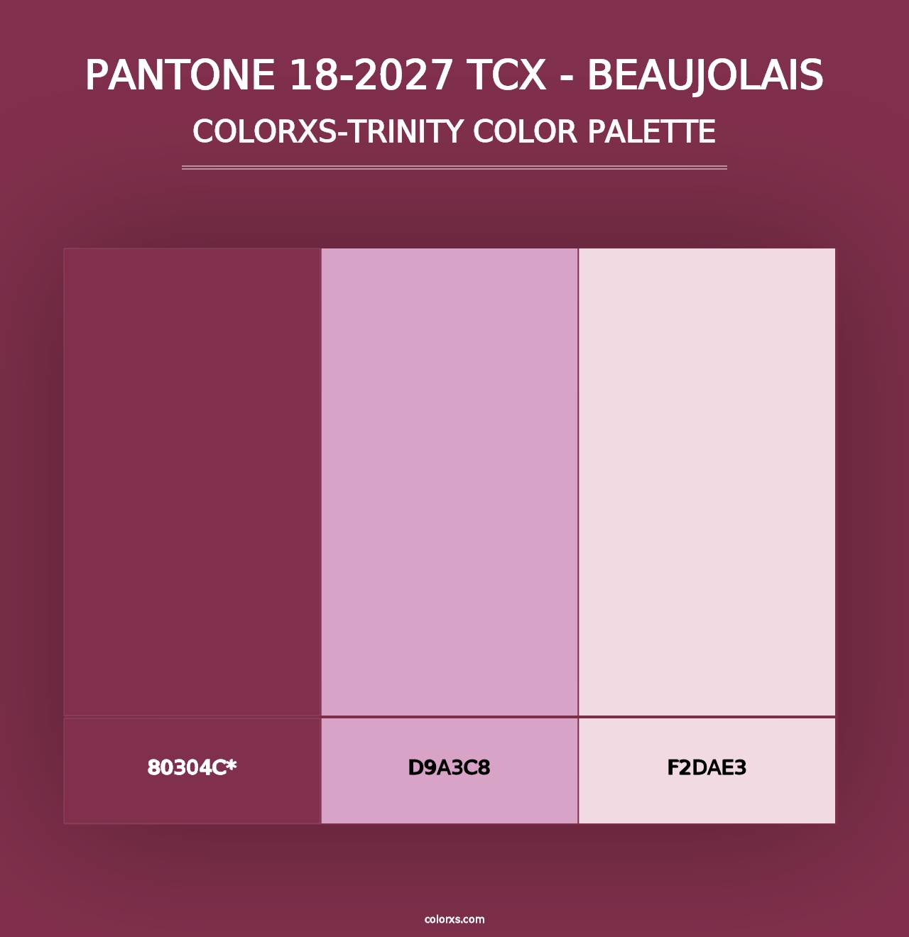 PANTONE 18-2027 TCX - Beaujolais - Colorxs Trinity Palette