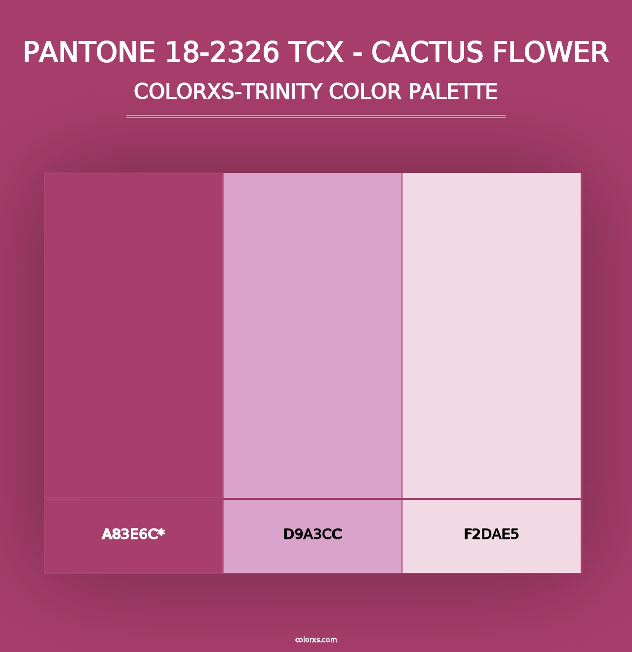 PANTONE 18-2326 TCX - Cactus Flower - Colorxs Trinity Palette