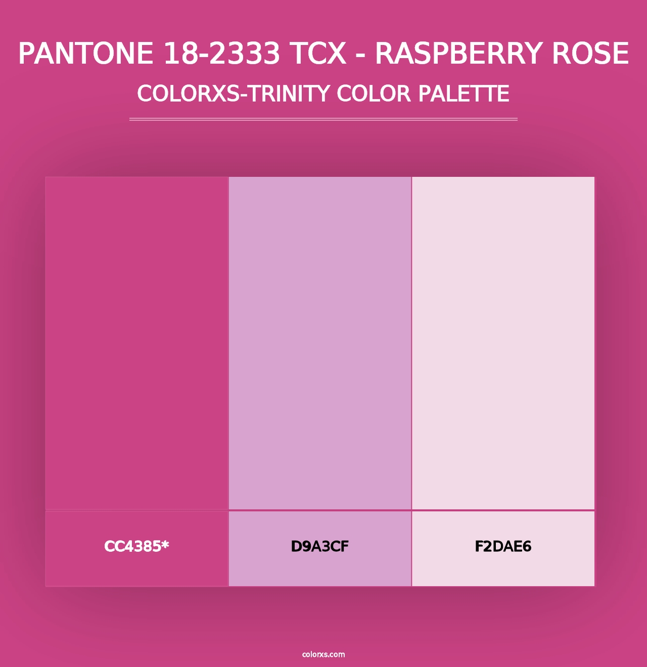 PANTONE 18-2333 TCX - Raspberry Rose - Colorxs Trinity Palette