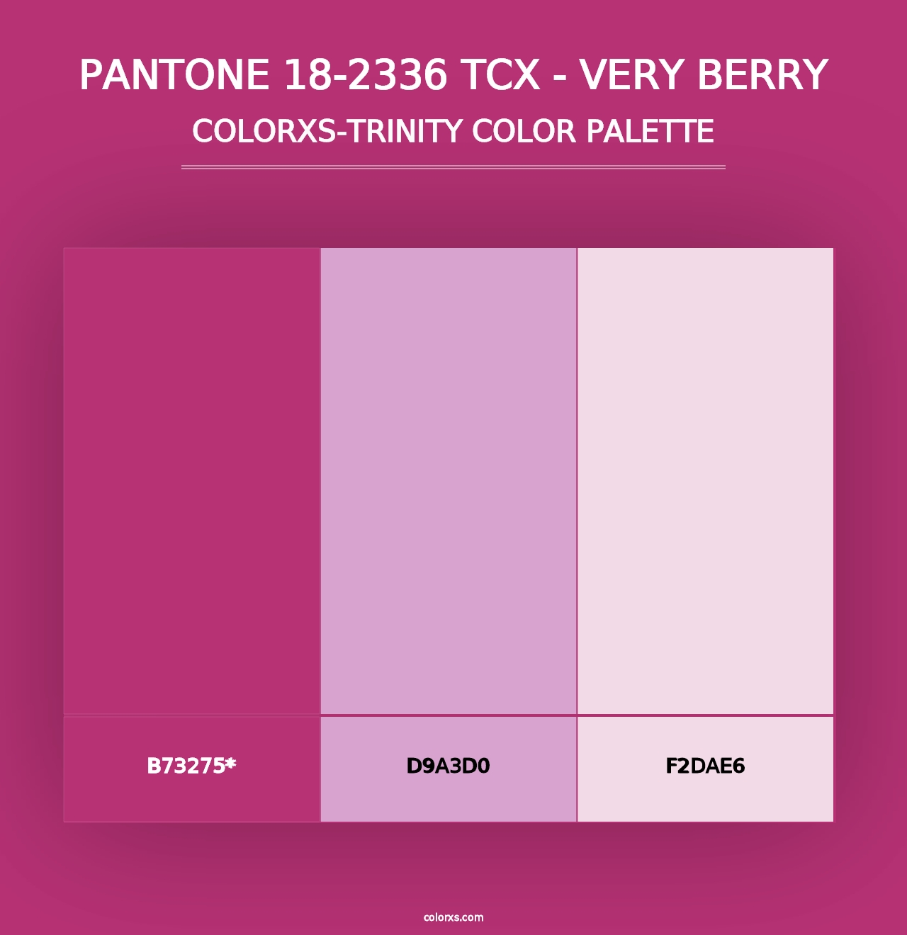 PANTONE 18-2336 TCX - Very Berry - Colorxs Trinity Palette