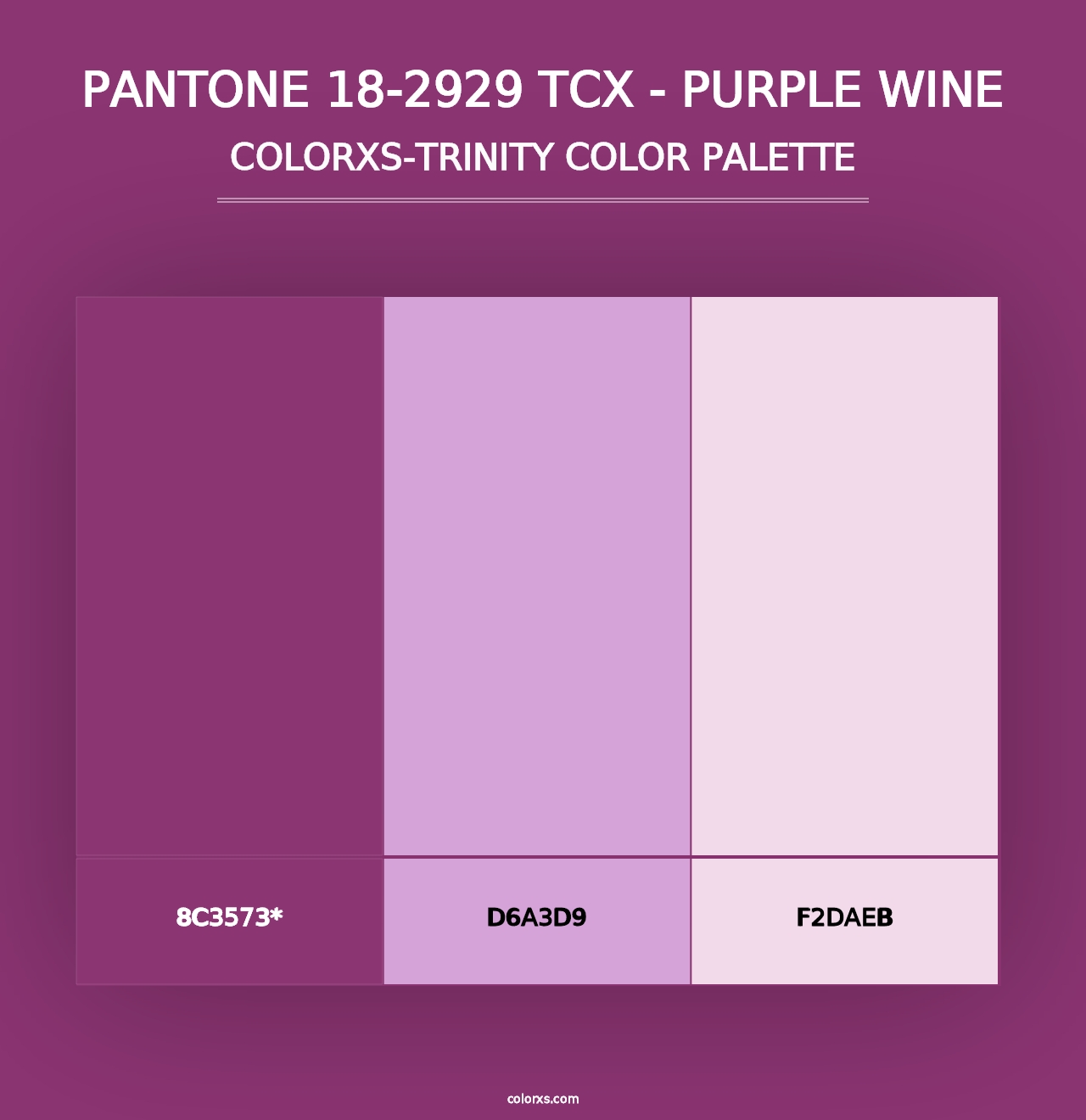 PANTONE 18-2929 TCX - Purple Wine - Colorxs Trinity Palette