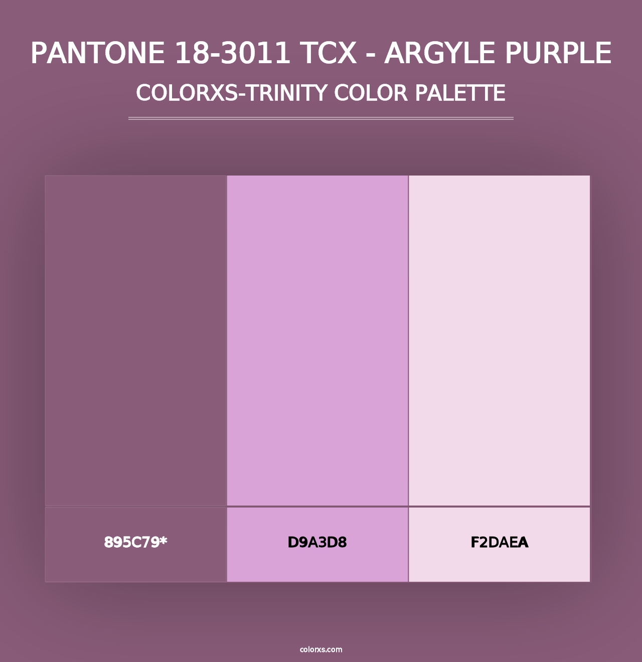 PANTONE 18-3011 TCX - Argyle Purple - Colorxs Trinity Palette