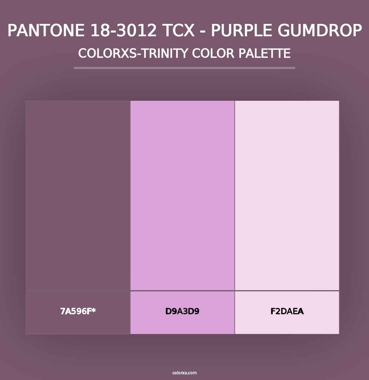 PANTONE 18-3012 TCX - Purple Gumdrop - Colorxs Trinity Palette