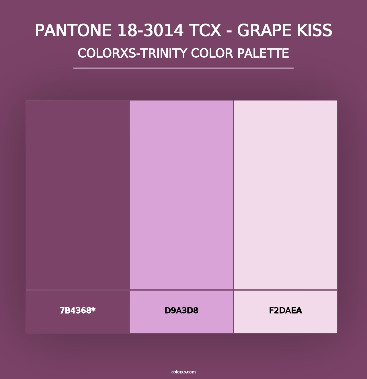 PANTONE 18-3014 TCX - Grape Kiss - Colorxs Trinity Palette