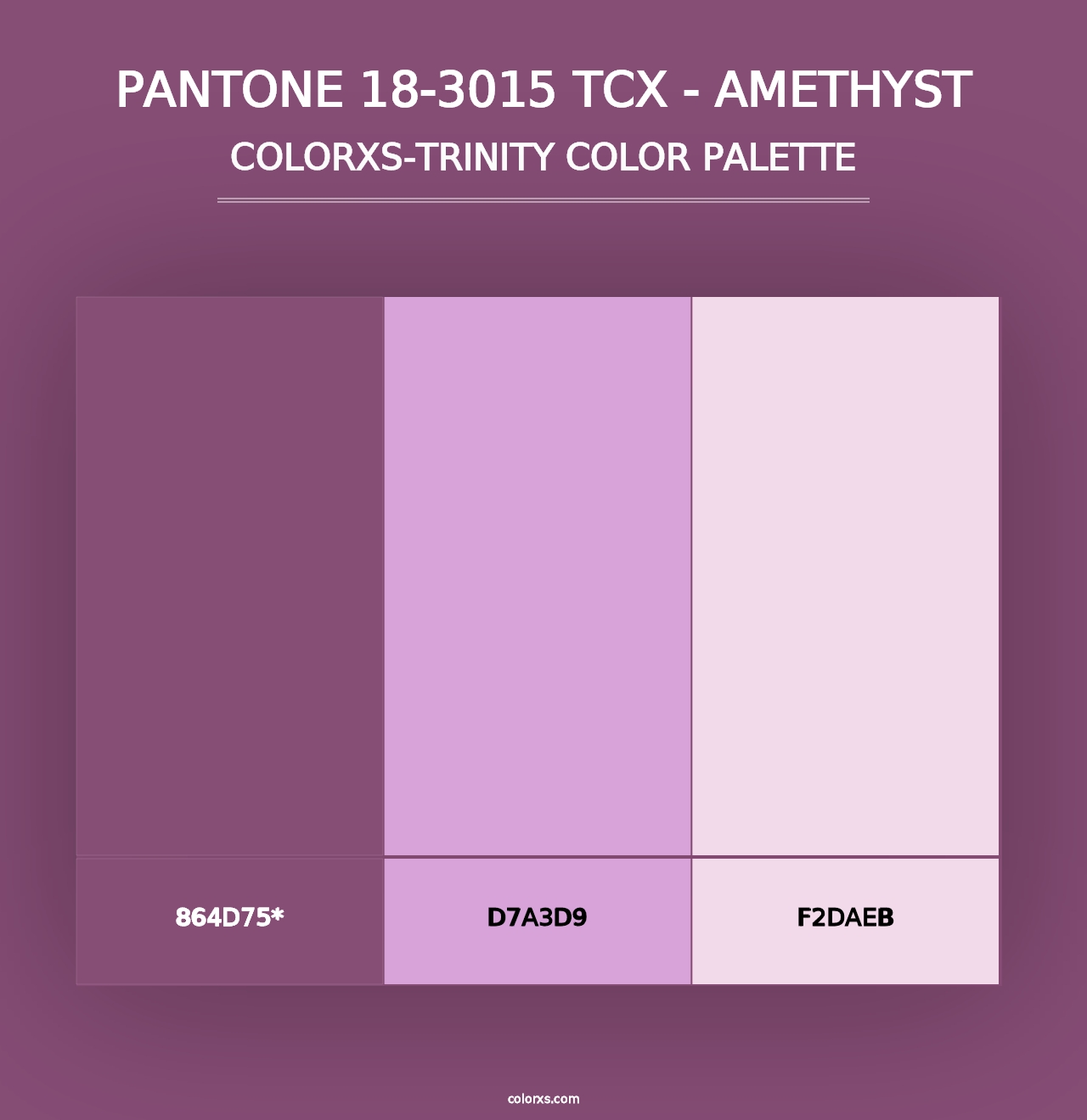 PANTONE 18-3015 TCX - Amethyst - Colorxs Trinity Palette