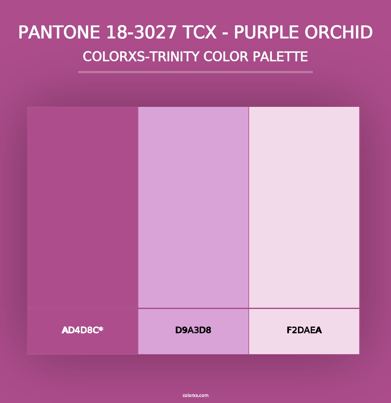 PANTONE 18-3027 TCX - Purple Orchid - Colorxs Trinity Palette