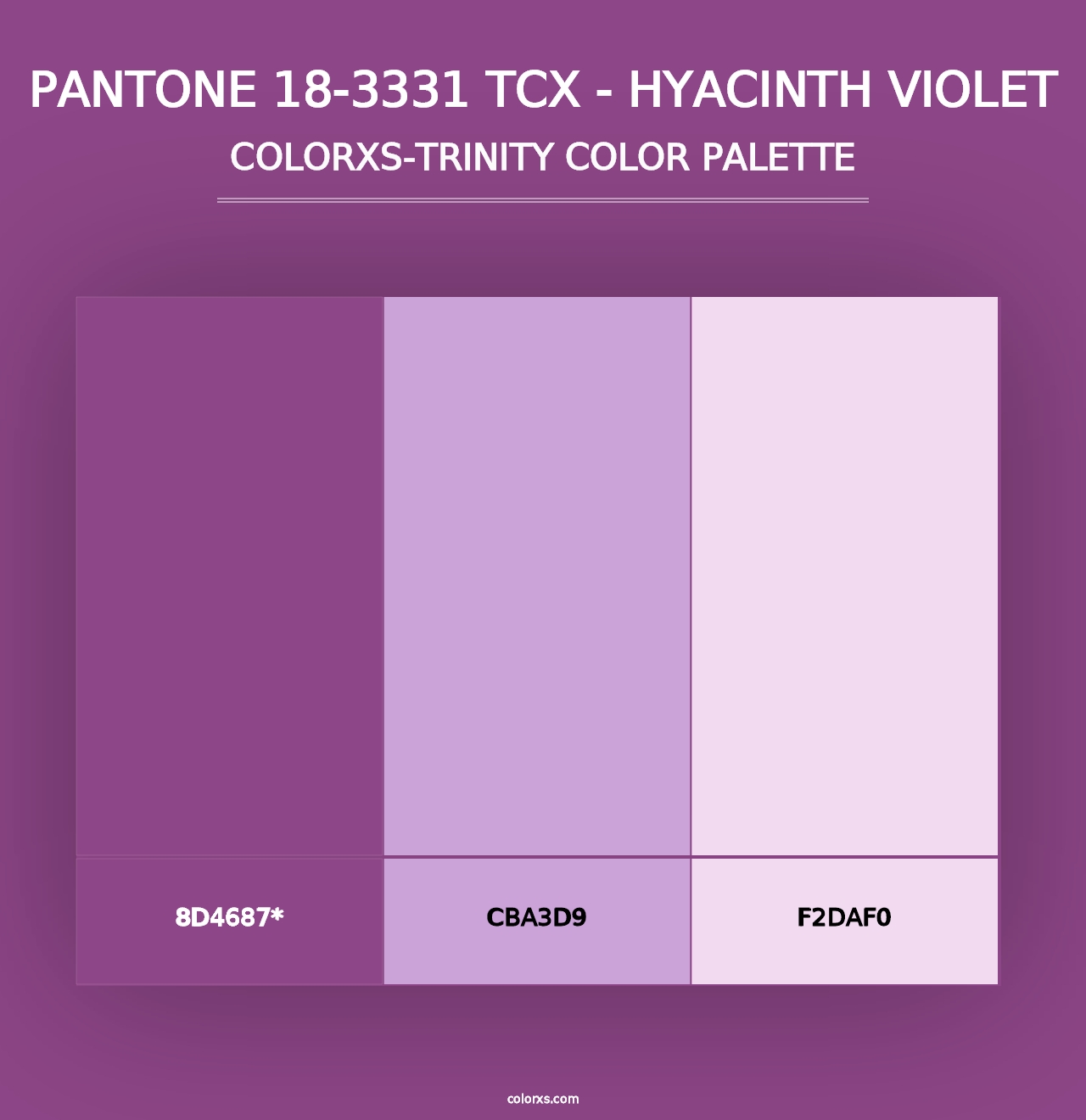 PANTONE 18-3331 TCX - Hyacinth Violet - Colorxs Trinity Palette