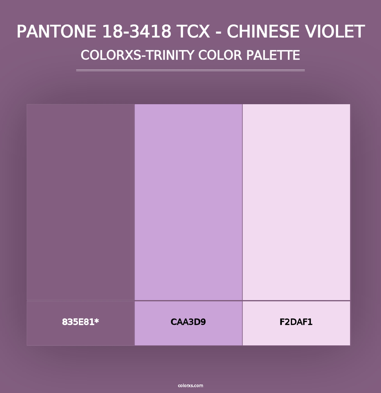 PANTONE 18-3418 TCX - Chinese Violet - Colorxs Trinity Palette