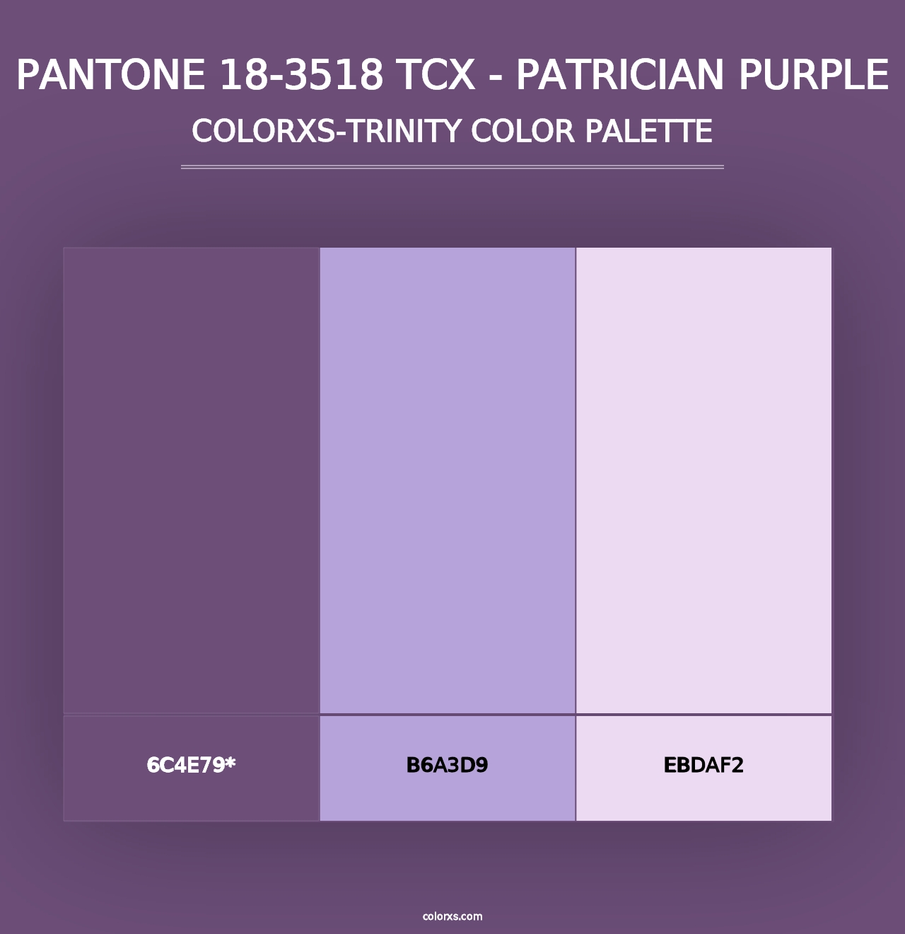 PANTONE 18-3518 TCX - Patrician Purple - Colorxs Trinity Palette