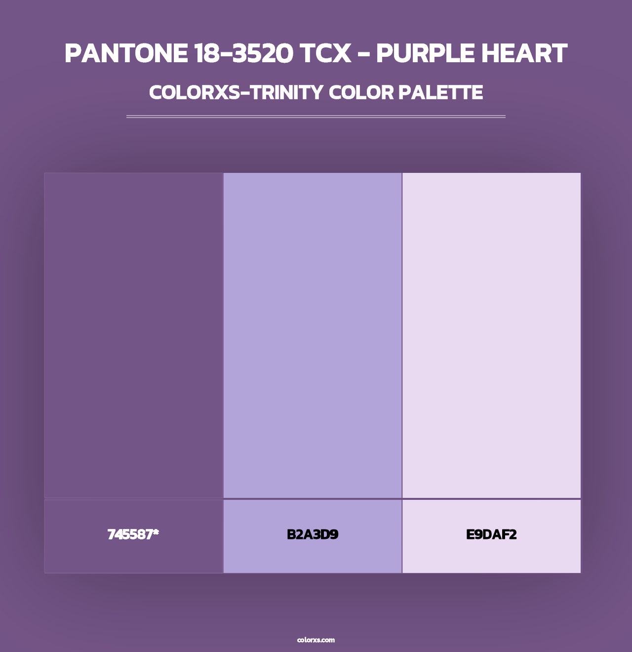 PANTONE 18-3520 TCX - Purple Heart - Colorxs Trinity Palette