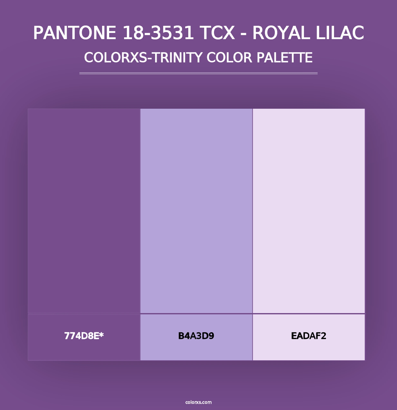 PANTONE 18-3531 TCX - Royal Lilac - Colorxs Trinity Palette