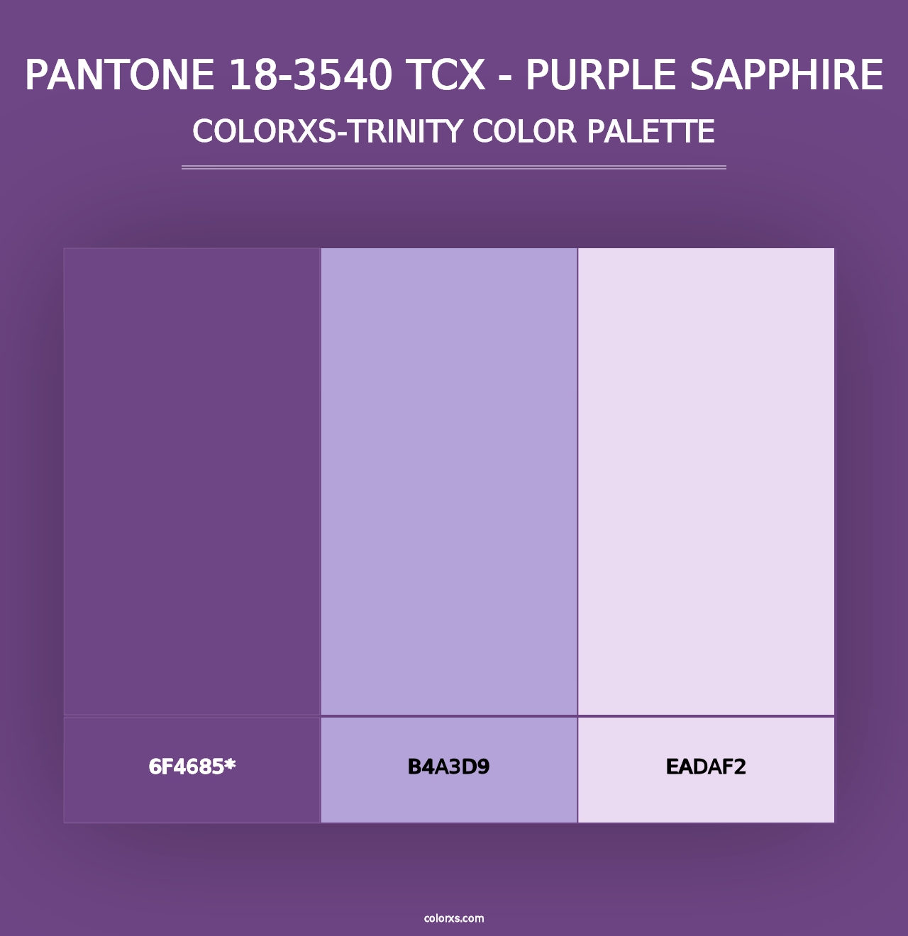 PANTONE 18-3540 TCX - Purple Sapphire - Colorxs Trinity Palette