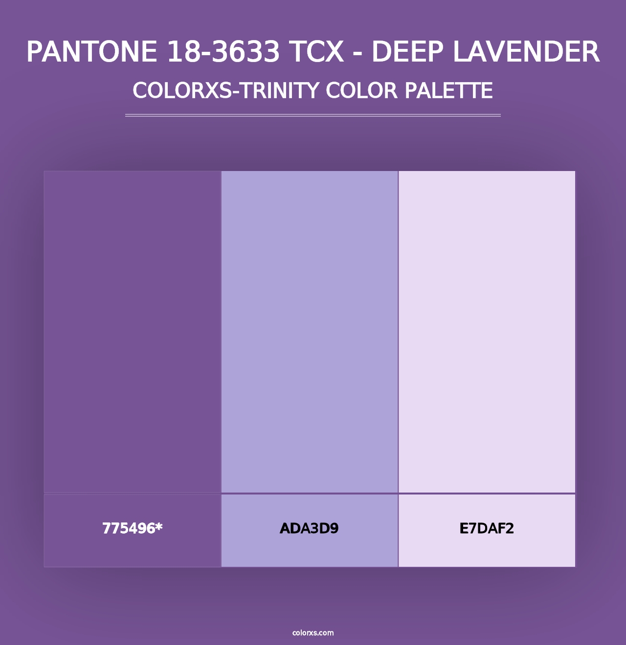 PANTONE 18-3633 TCX - Deep Lavender - Colorxs Trinity Palette