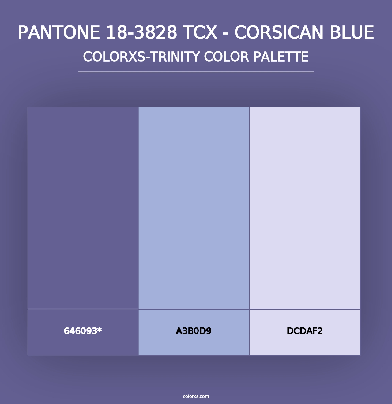 PANTONE 18-3828 TCX - Corsican Blue - Colorxs Trinity Palette