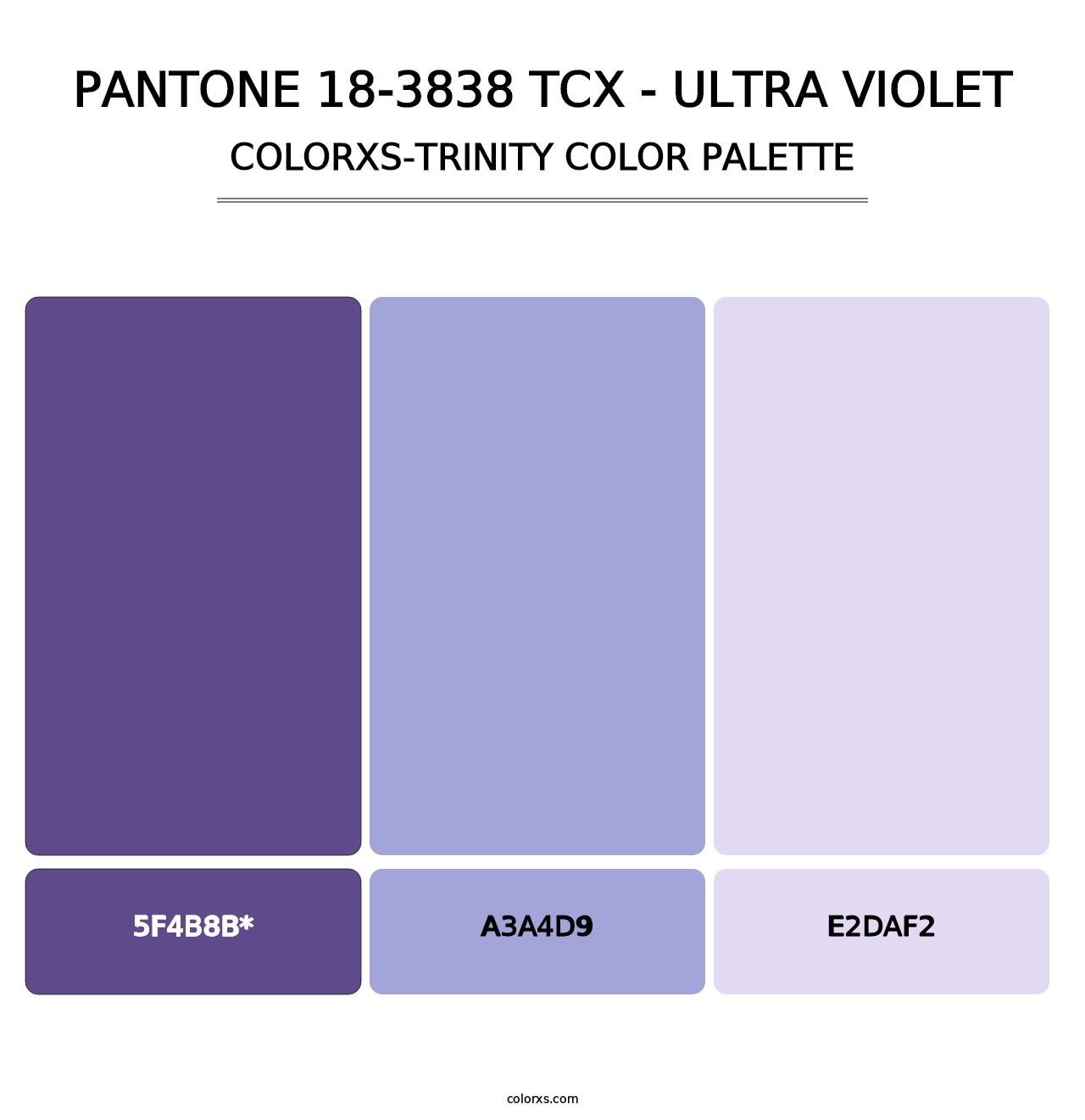 PANTONE 18-3838 TCX - Ultra Violet - Colorxs Trinity Palette