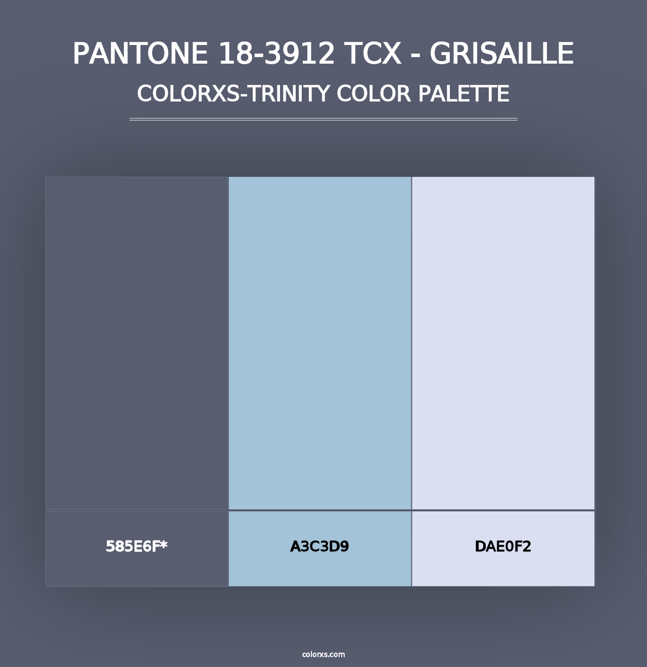 PANTONE 18-3912 TCX - Grisaille - Colorxs Trinity Palette