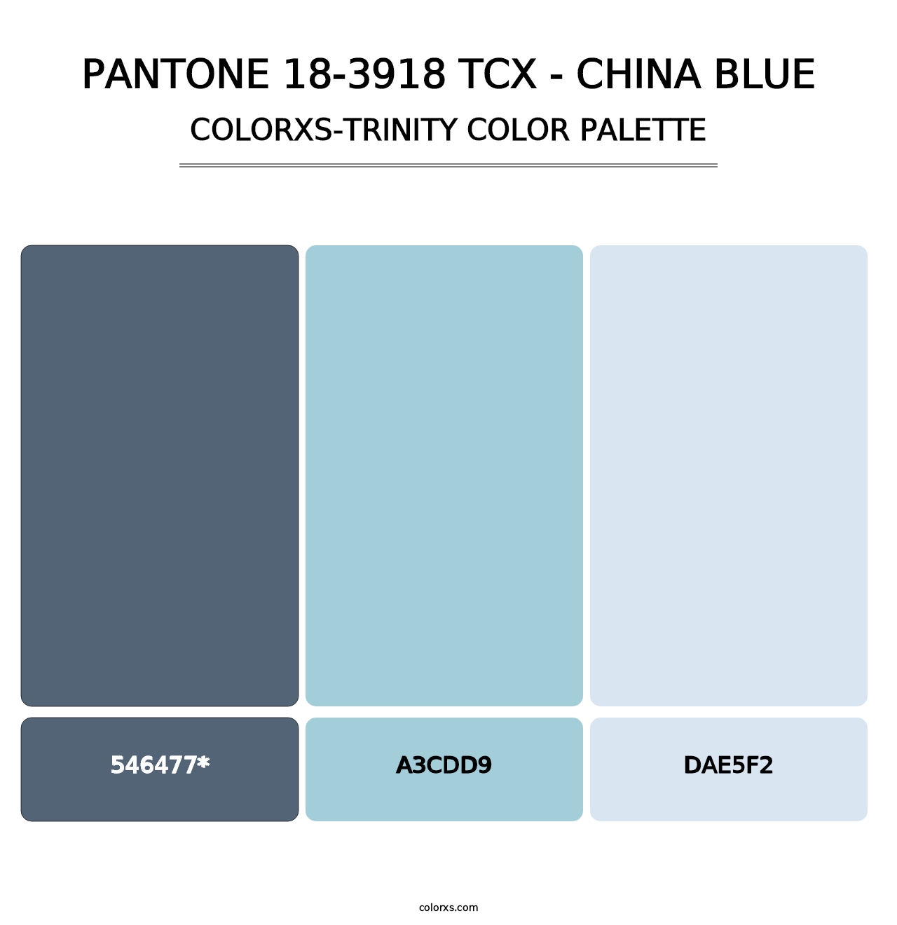 PANTONE 18-3918 TCX - China Blue - Colorxs Trinity Palette