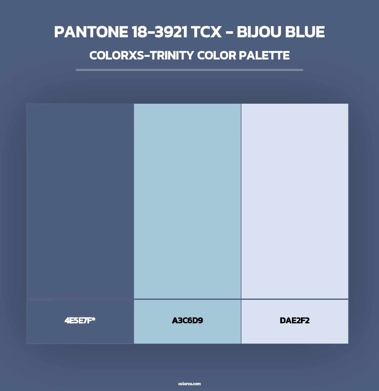 PANTONE 18-3921 TCX - Bijou Blue - Colorxs Trinity Palette