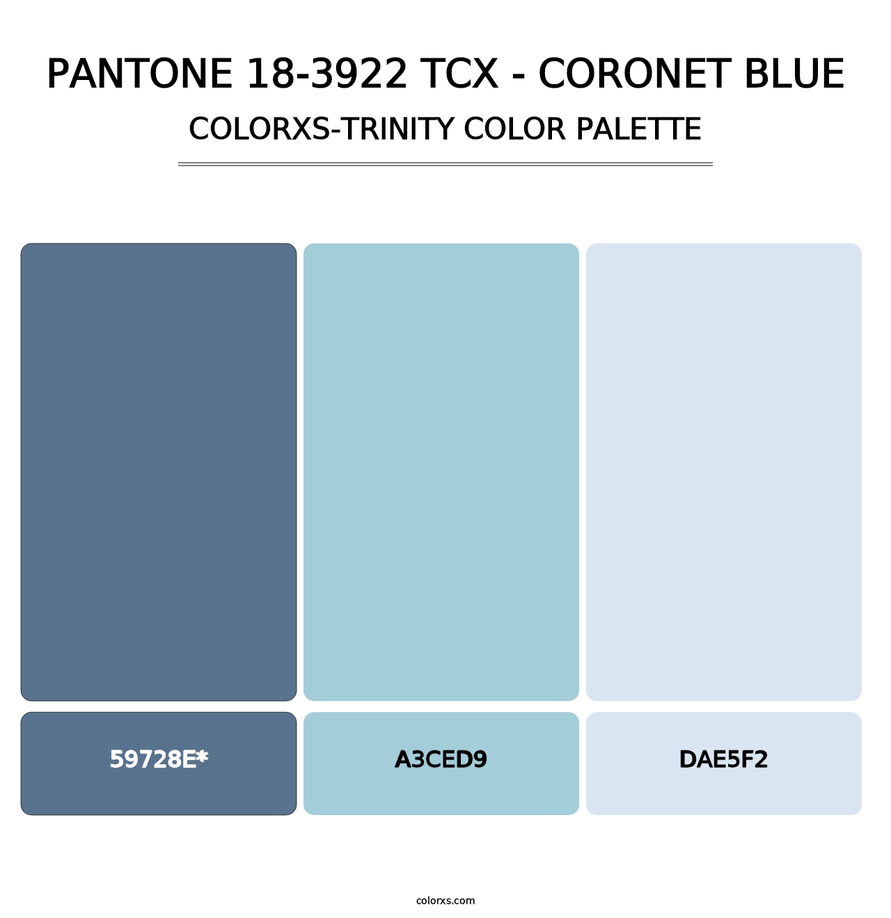 PANTONE 18-3922 TCX - Coronet Blue - Colorxs Trinity Palette