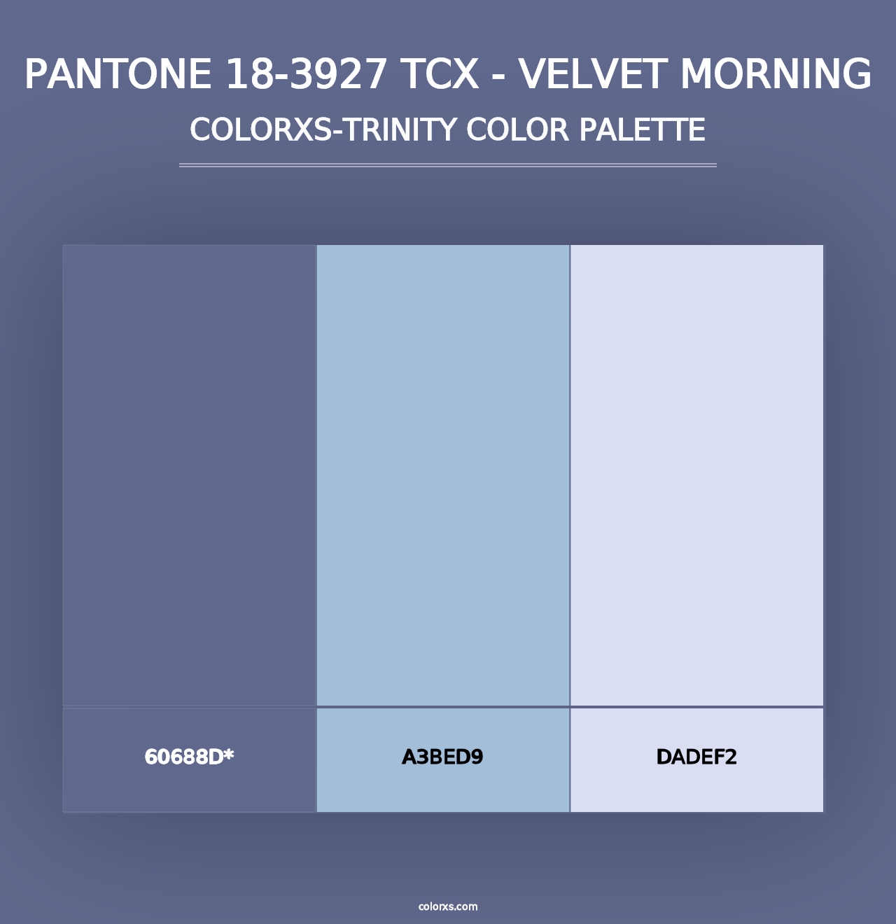 PANTONE 18-3927 TCX - Velvet Morning - Colorxs Trinity Palette