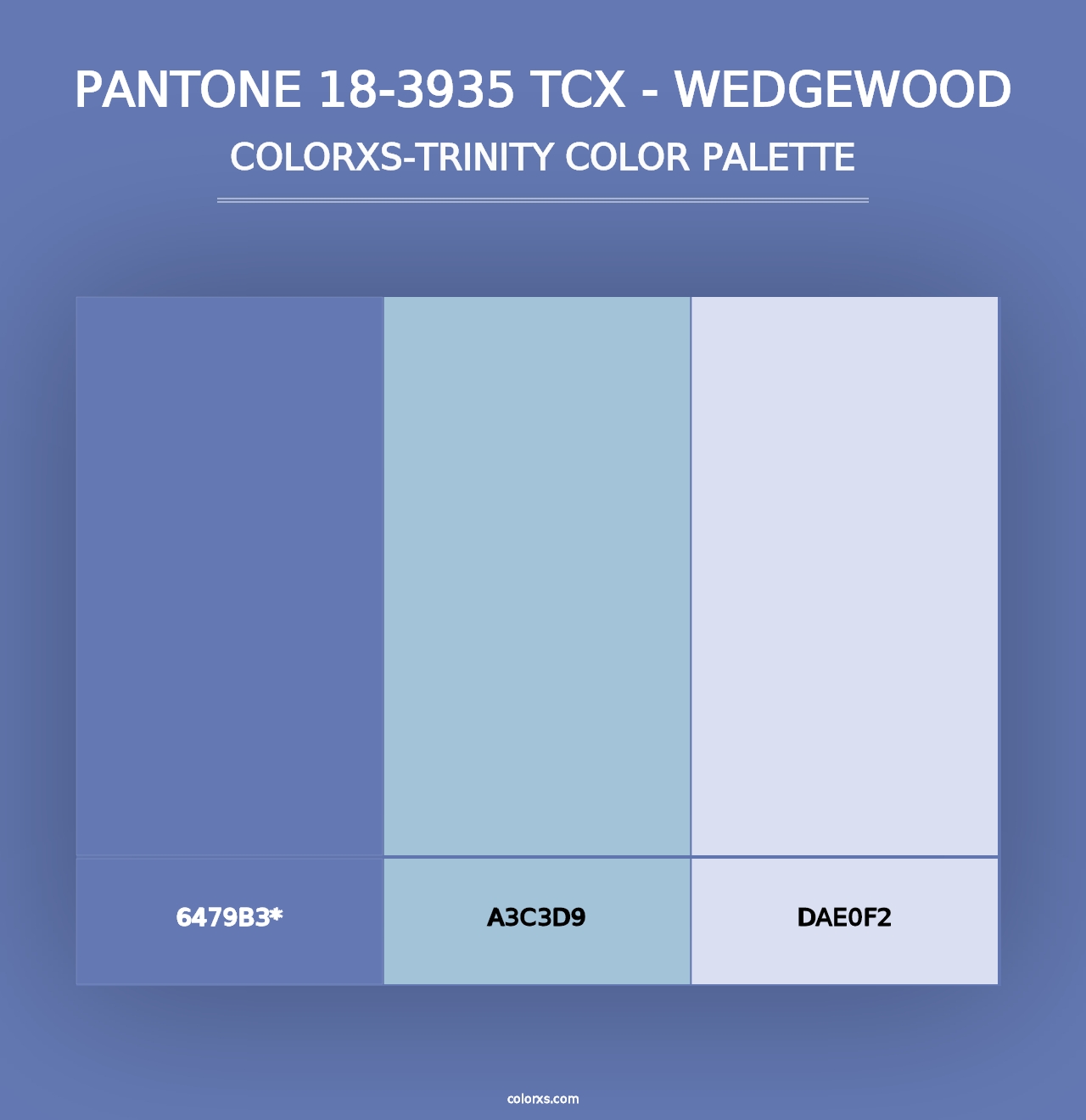 PANTONE 18-3935 TCX - Wedgewood - Colorxs Trinity Palette