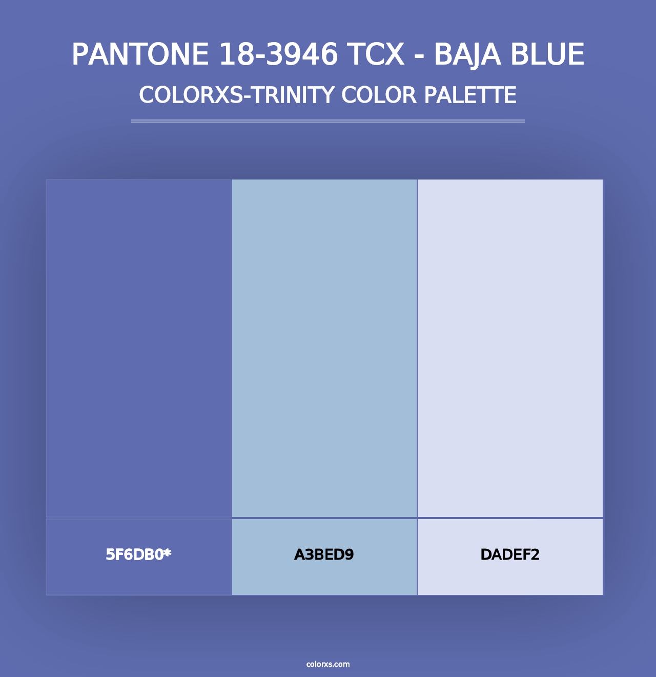 PANTONE 18-3946 TCX - Baja Blue - Colorxs Trinity Palette