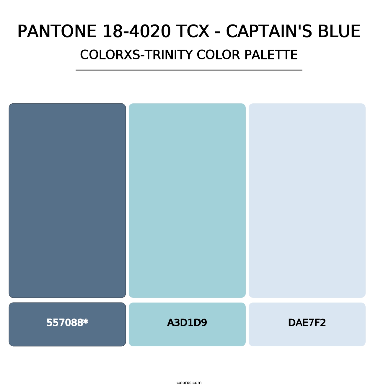 PANTONE 18-4020 TCX - Captain's Blue - Colorxs Trinity Palette