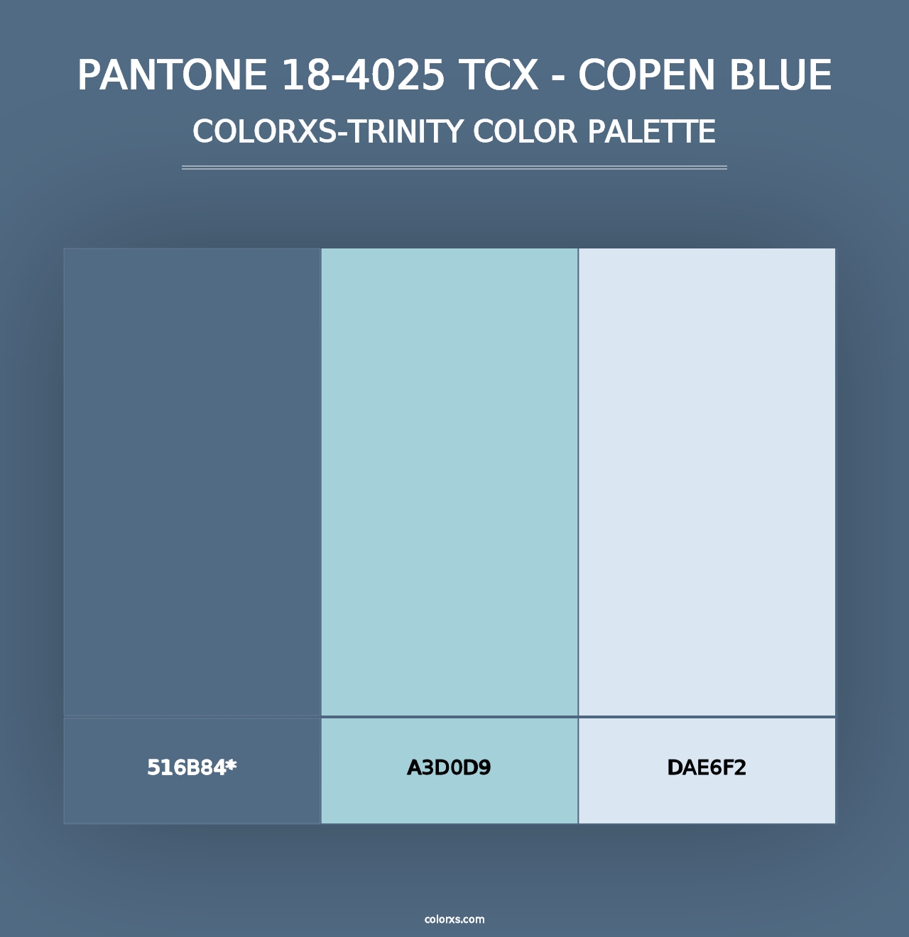 PANTONE 18-4025 TCX - Copen Blue - Colorxs Trinity Palette