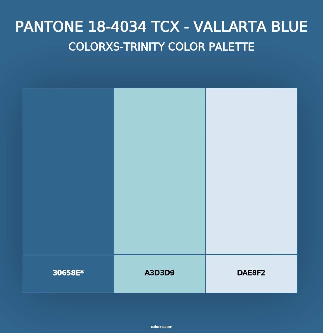 PANTONE 18-4034 TCX - Vallarta Blue - Colorxs Trinity Palette