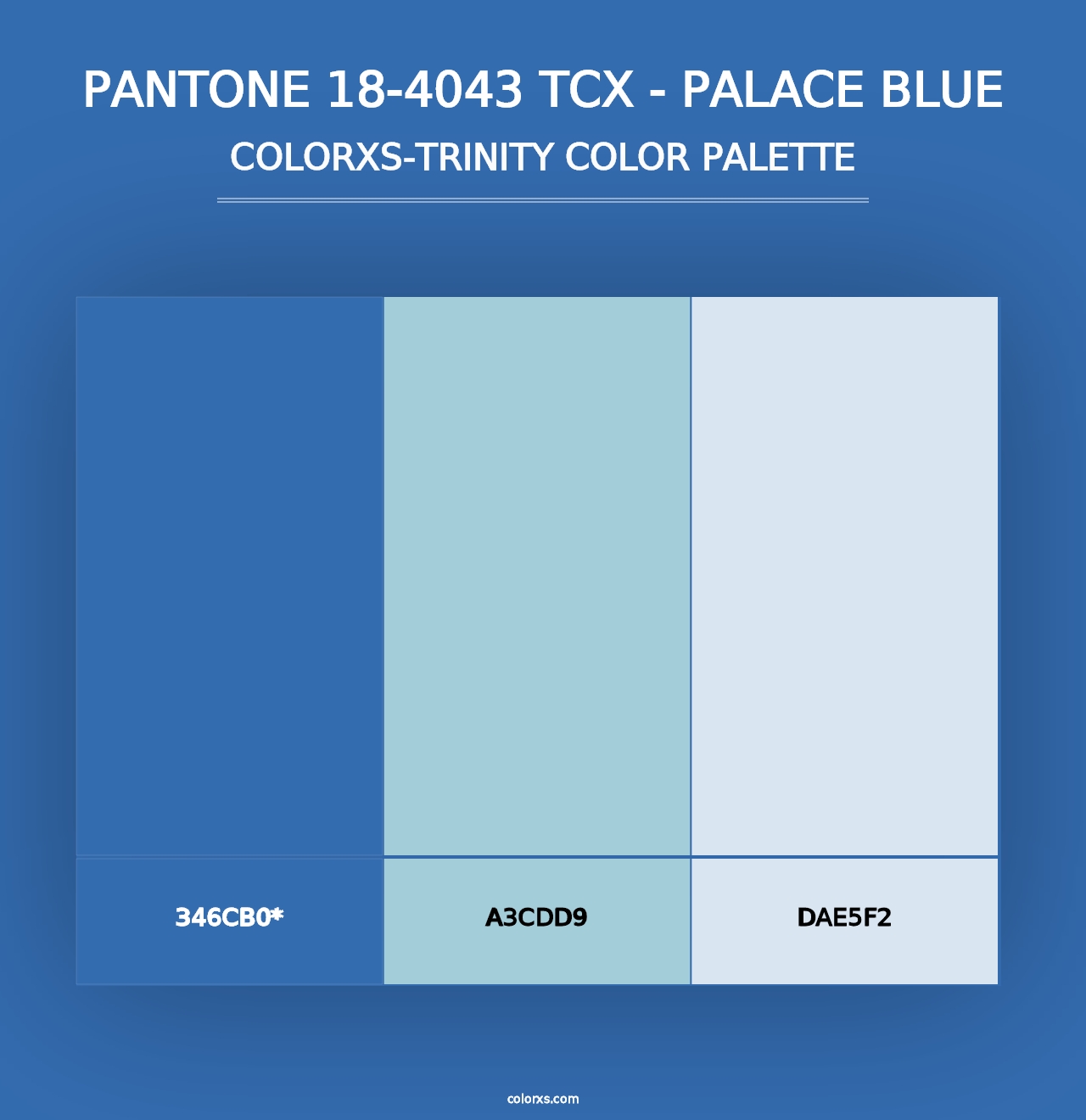 PANTONE 18-4043 TCX - Palace Blue - Colorxs Trinity Palette