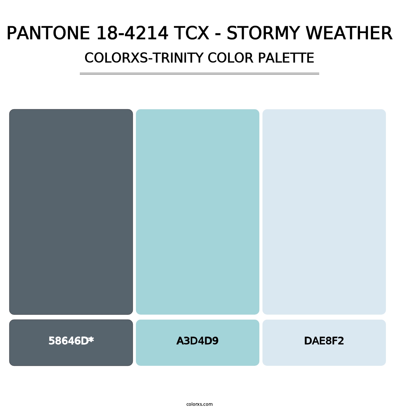 PANTONE 18-4214 TCX - Stormy Weather - Colorxs Trinity Palette