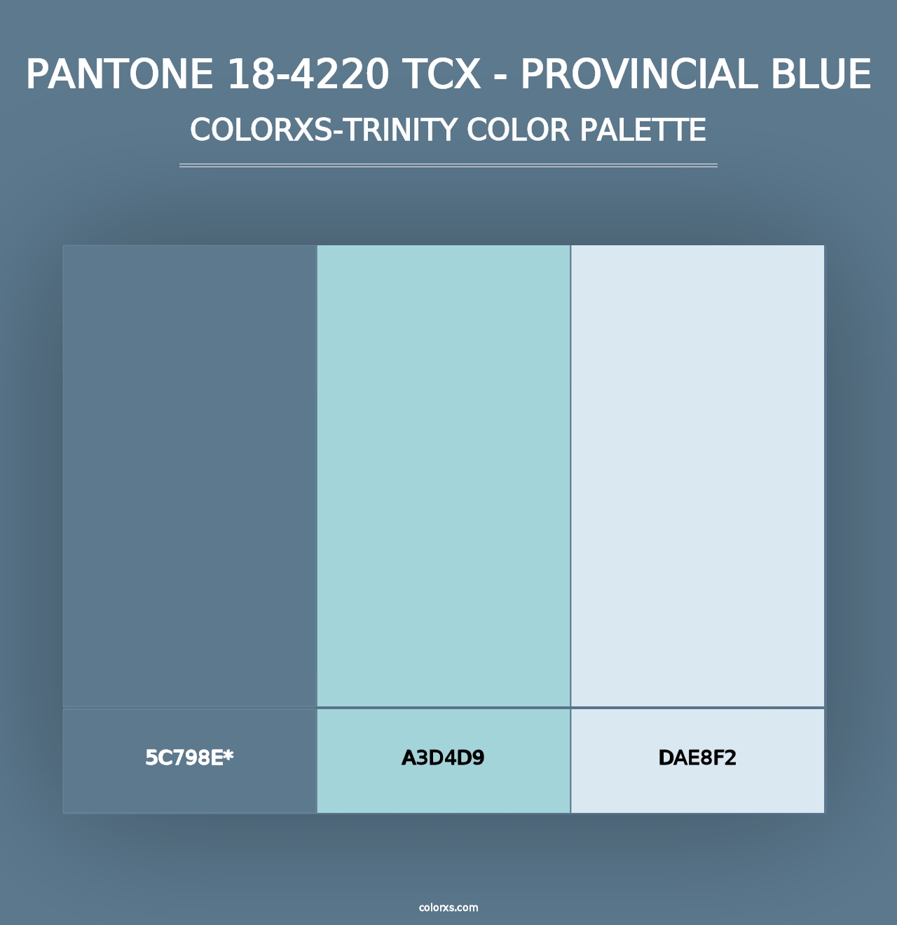 PANTONE 18-4220 TCX - Provincial Blue - Colorxs Trinity Palette