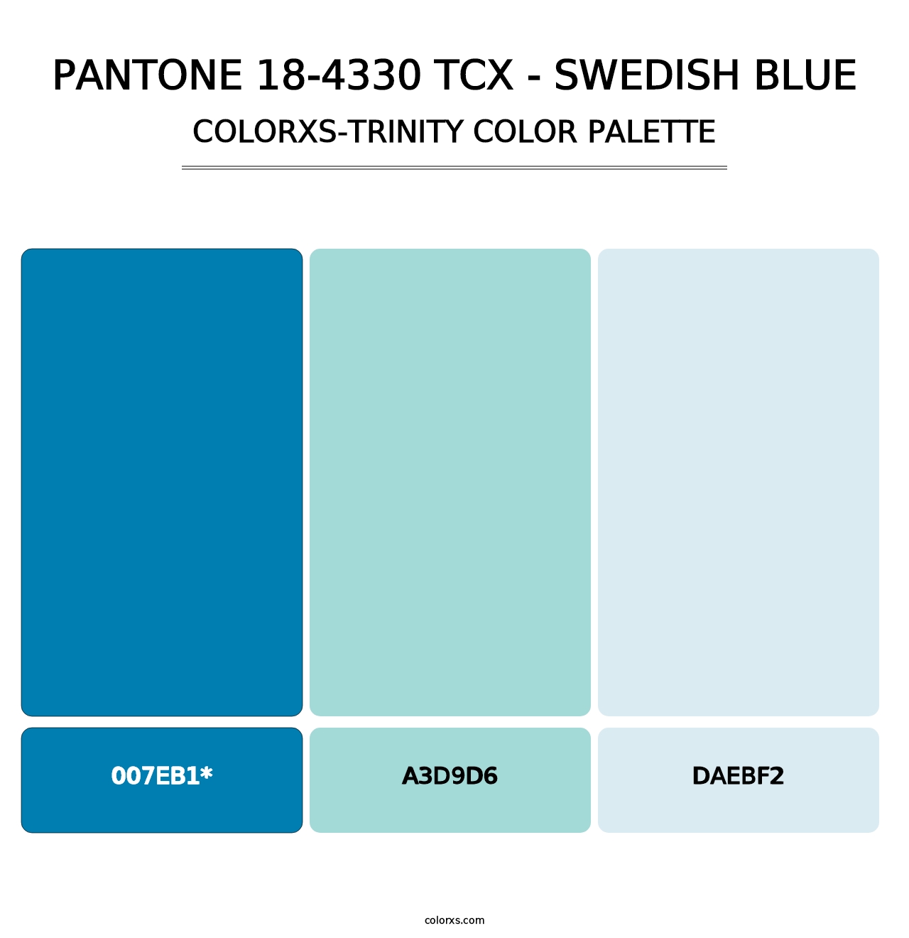 PANTONE 18-4330 TCX - Swedish Blue - Colorxs Trinity Palette