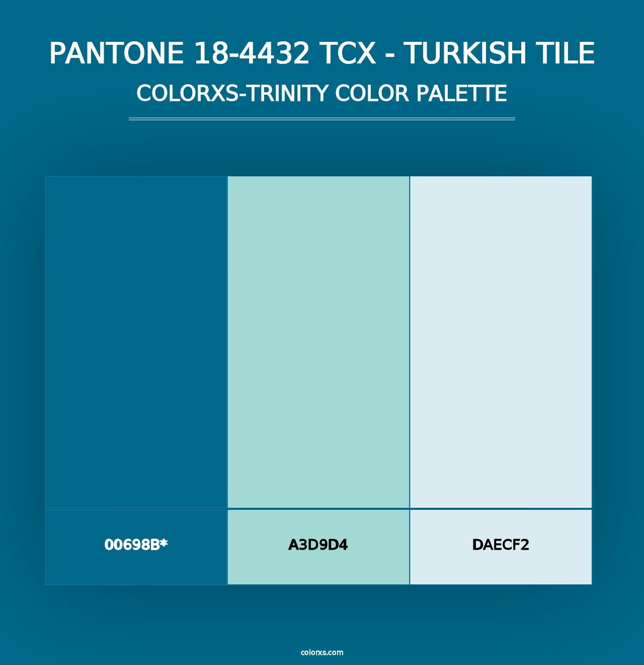 PANTONE 18-4432 TCX - Turkish Tile - Colorxs Trinity Palette