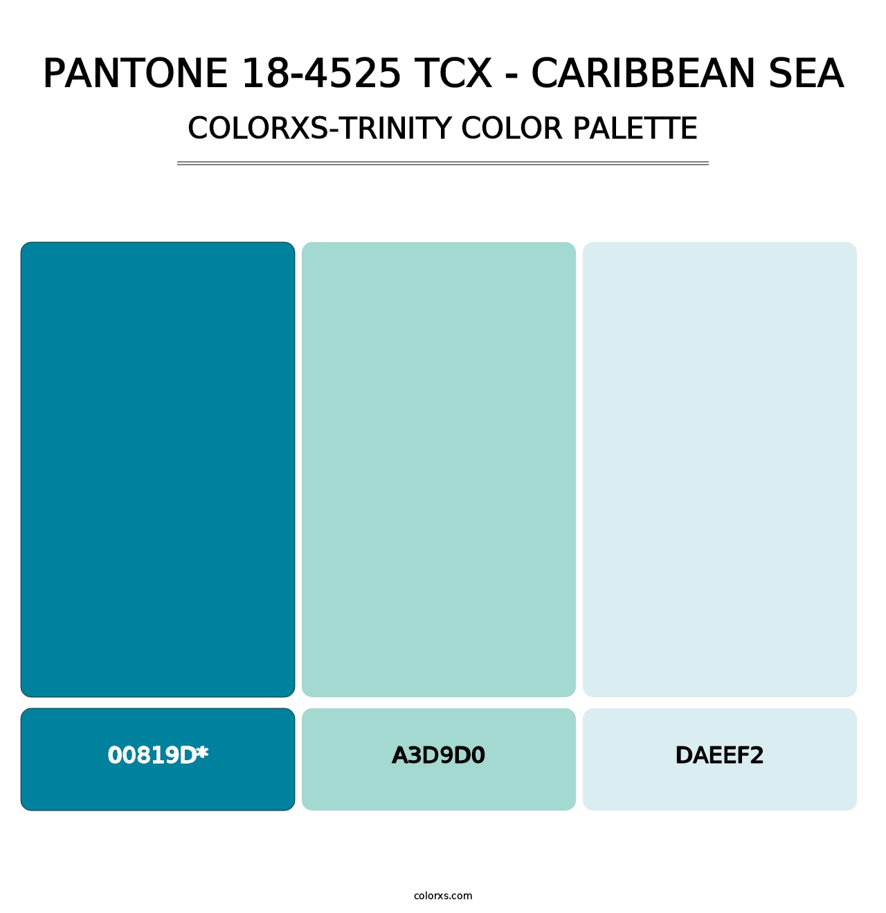 PANTONE 18-4525 TCX - Caribbean Sea - Colorxs Trinity Palette