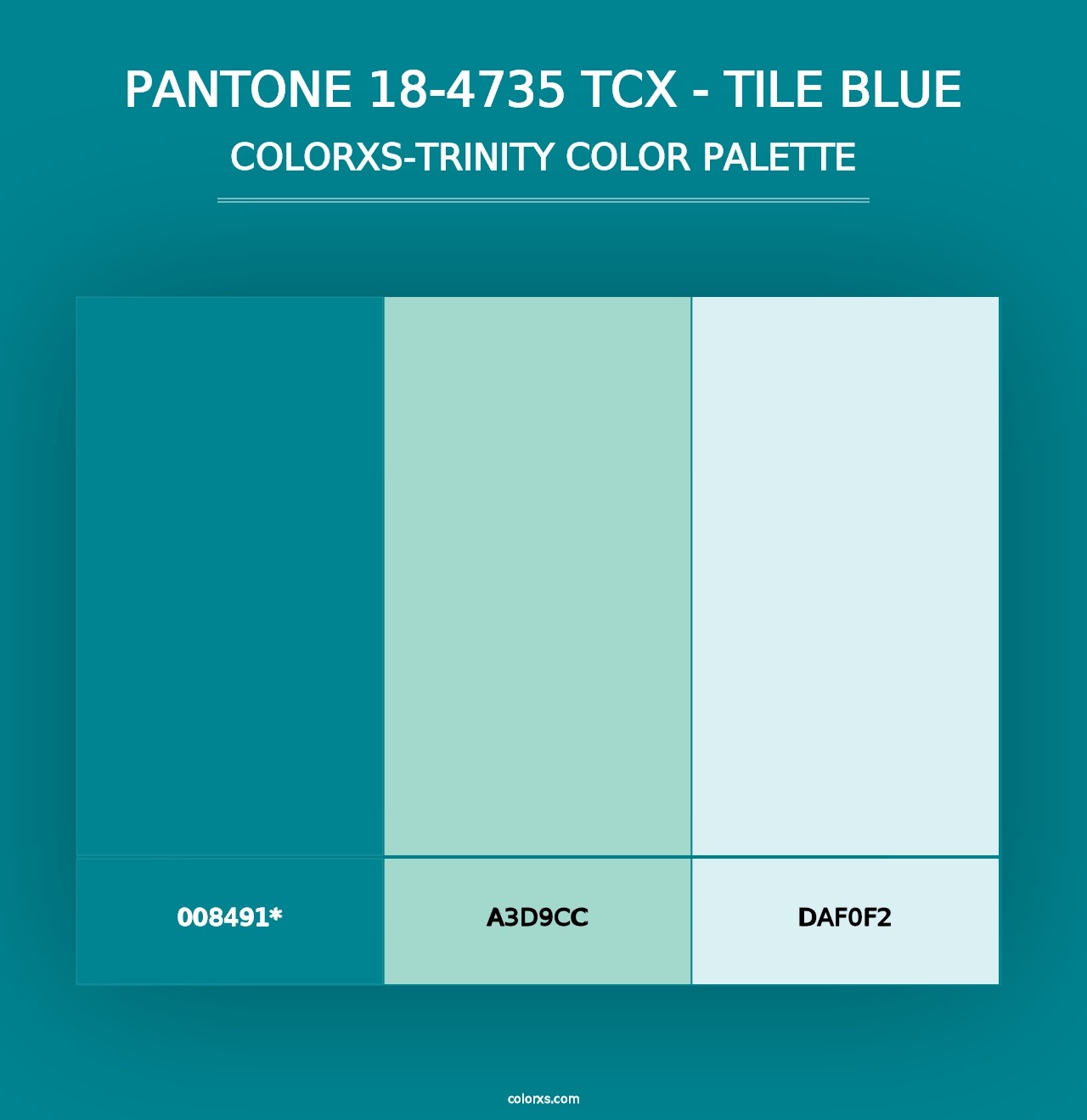 PANTONE 18-4735 TCX - Tile Blue - Colorxs Trinity Palette